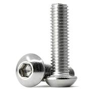 (15 pezzi) M8 x 35mm Vite a testa bombata con esagono incassato in acciaio inox 304,filettatura completa