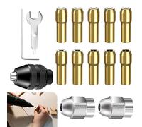 15 Pezzi Mandrino per Dremel, mandrino per trapano a cambio rapido 4486 da 1/32"