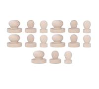 15 Pezzi Manico per Timbro in Legno, Manico per Timbro in Legno Non Finito Pomelli in Legno Leviganti in Pineta per la Creazione di Timbri Artigianato Scrapbooking