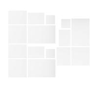 15 Pezzi Pannello di Tela per Dipingere, Cotone bianco | Superficie e Liscia, Resistente AI Graffi, per Acrilici e Tecniche Miste, Casa e Laboratori