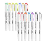 15 Pezzi Penne Set Evidenziatori, Doppia Punta Pennarelli, Pennarelli da Disegno Doppia, Penne a Doppia Punta, Pennarelli Acquarelli, Set di Evidenziatori a doppia Faccia Per Colorare, Sottolineare, E