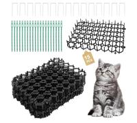 15 Pezzi Picchi Rete Anti Gatto 20 x 15 cm Tappetino Anti-gatto con Punte, Plastica Tappetino Anti Gatti e Cani Dissuasore per Gatti Anti Animale Giardino Adatto per Prato Giardino
