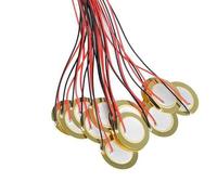 15 Pezzi Pickup Piezoelettrico 27mm Dischi Amplificatori Piezoelettrici Con Cavi Da 13" Contatto Microfono Trigger Sensore Per Chitarra Acustica