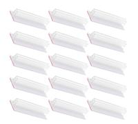 15 Pezzi Porta Cartello Autoadesivo in PVC Denti Morbidi | Supporto Flessibile e Robusto, Display Stabile su Banco, per Menu e Targhette in Negozio o Mercato