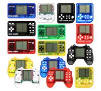 15 Pezzi Portachiavi con Gioco di Mattoni, Favori per Feste a Tema Videogiochi per Bambini, Multicolore Mini Console Portatile per Compleanni, Feste, Bomboniere, Premi per Passa il Pacco e Ritorno