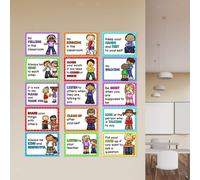 15 pezzi Postatori di regole in classe inglese per bambini poster educativo