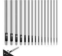 15 Pezzi Punzone Rotondo Cavo, 0.5-6mm in Acciaio, Perforatore, Cintura Perforatori per Cinturino in Pelle, Tela, Carta, Plastica