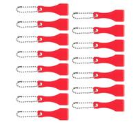 15 Pezzi Raschietto per Biglietti Gratta e Vinci Portachiavi Rosso | Plastica e Ferro, Impugnatura Ergonomica, Bordo Preciso, per Carte Lotteria e Feste