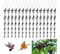 15 Pezzi Repellente per Uccelli Riflettente, Dissuasore per Allontanare i Piccioni, 30 cm Torcendo Spirale Vento Spaventapasseri per Casa e Giardino per Prevenire Danni alle Piante Parte degli Uccelli