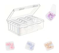 15 Pezzi Scatole Plastica Mini Trasparente, 1 Custodia Rettangolare, Organizzatori di Piccole Perline, Scatola organizer per perline, Contenitori per Piccole Parti,Unghie,Perline,Gioielli (15+1)