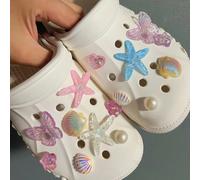 15 pezzi Serie di orecchini pendenti decorati con stelle marine e conchiglie in resina, accessori di moda per scarpe, perfetti come regalo di vacanza per il commercio elettronico transfrontaliero 15 p
