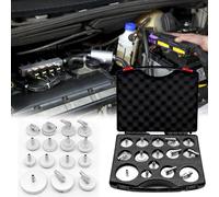 15 Pezzi Set Adattatori per Spurgo Freni, Set di Attrezzi per Spurgo Pompa Freno, Auto Standard Europeo, Adattatore Liquido Freni in Alluminio per La Maggior Parte dei Modelli di Auto