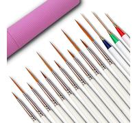 15 Pezzi Set Di Pennelli Pittura per Dipingere Dettagli Fini Pennello per Pittor