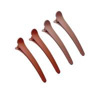 15 pezzi/set fermagli a becco d'anatra colori caramella parrucchieri fai da te forcine for capelli in plastica for la cura dei strumenti for lo styling professionali per Donne(Brown)
