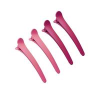 15 pezzi/set fermagli a becco d'anatra colori caramella parrucchieri fai da te forcine for capelli in plastica for la cura dei strumenti for lo styling professionali per Donne(Pink)