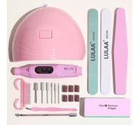15 pezzi Set per manicure: Lampada UV per gel unghie, Lima per unghie, Spingicuticole, Spazzola per polvere unghie, Blocco levigante, Tronchesino per cuticole Tagli UnicaPolipropilene