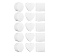 15 Pezzi Stampo per Torte in Schiuma Plastica Bianca, per Pittura | Forma Rotonda e Cuore, per Fiori Spray e Creazioni in Argilla, per Principianti, Lezioni e Ristoranti