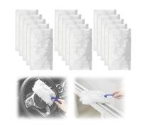 15 pezzi testina di ricambio per spolverino, testina elettrostatica, ricarica raccoglitore di polvere, adatta per mobili, auto, soffitti (bianco) (15 cm)