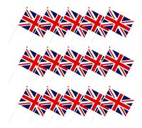 15 pezzi Union Jack, mini bandiere sventolanti, bandierine decorative per feste, souvenir dell'incoronazione di re Carlo III, adatte per celebrare celebrazioni reali, eventi sportivi (14 * 21 cm)