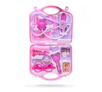 15 Pezzi Valigetta Dottore Bambini, Sonwaha Valigetta del Dottore Kit Medico Giocattolo con Stetoscopio Per Cure Mediche Bambino 3 4 5 Anni Giochi Valigetta Dottore Bambini (Rosa)
