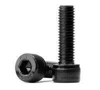 (15 Pezzi) Viti Cilindriche a Testa Cilindrica M6x40mm in Acciaio Inossidabile 304 Nero Ossido a Testa Cilindrica con Esagono Incassato Completo Filettatura