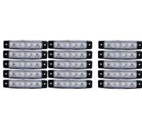 15 Pezzi X 24V 6 Luci LED Indicatore Laterale Bianco per Iveco Volvo DAF Scania