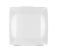 15 Piatti quadrati lavabili per microonde bianchi 23x23 cm