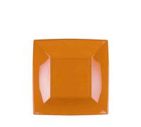 25 Piatti quadrati piccoli lavabili per microonde mango 18x18 cm
