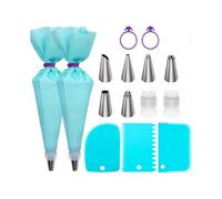 15-Piece Piping Bag & Nozzle Set - Essential Cake Decorating Accessory for Baking Enthusiasts & Pastry Chefs