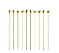 15 plettri da cocktail in acciaio inox per Martini, 10,9 cm, colore: oro