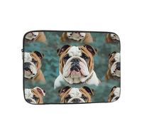 15 Pollice Borsa Del Manicotto Del Computer Portatile Impermeabile Antiurto Borsa Del Computer Divertente Bulldog Inglese Borse Della Pelle Leggero Tablet