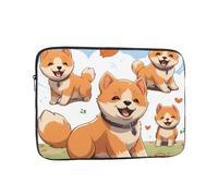 15 Pollice Borsa Del Manicotto Del Computer Portatile Impermeabile Antiurto Sacchetto Del Computer Carino Shiba Inu Cane Della Pelle Borse Leggero Tablet Custodia Da