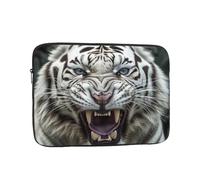 15 Pollice Borsa Del Manicotto Del Computer Portatile Impermeabile Antiurto Sacchetto Della Cassa Del Computer Tigre Bianca Arrabbiato Borse Pelle Leggero