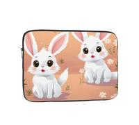 15 Pollice Laptop Sleeve Bag Impermeabile Antiurto Laptop Case Bag Carino Conigli Bianchi Borse Pelle Del Computer Leggero Tablet Custodia Da Trasporto