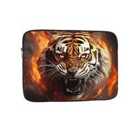 15 Pollice Laptop Sleeve Bag Impermeabile Antiurto Laptop Case Bag Tiger Fierce Fiamme Del Computer Pelle Borse Leggero Tablet Custodia