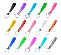 15 Portachiavi In Silicone, Portachiavi Braccialetto Flessibile E Resistente, Ciondolo Anti-Perso Portatile, Ornamenti Zaino Accattivanti.