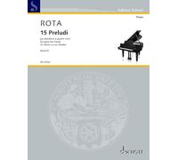 15 preludes: for piano four hands. piano four hands. Partition d'exécution.