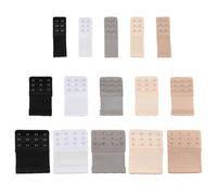 15 prolunghe per reggiseno da donna, 4 ganci, 3 ganci, 2 ganci, prolunga per reggiseno, 2 ganci, 3 ganci, 4 ganci, 3 file, reggiseno estensore morbido, chiusura elastica per biancheria intima, fibbia