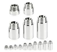 15 prolunghe per rubinetto da 1/2 pollici, in acciaio inox, prolunga per doccia 10/20/30/40/50 mm (IG Ø 19,5 mm x AG Ø 20,3 mm), tubo di prolunga in acciaio inox per doccia