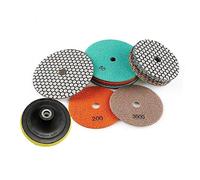 15 Pz 5 pollici 125mm Diamante Tampone for Lucidatura A Secco Disco Abrasivo Smerigliatrice Angolare Pietra Marmo Granito Smalto Foglio Utensili Abrasivi(M14 backer)