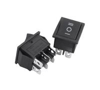 15 Pz. 6 Pin DPDT Pulsante Nero / Off / Interruttore A Bilanciere AC 250V / 15A 125V / 20A