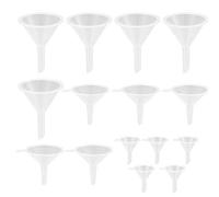 15 Pz Set di Imbuti, Piccolo Imbuto di Plastica, Mini Imbuto Cucina, Imbuto Trasparente da Viaggio per Olio Essenziale di Archiviazione di Bottiglie, Bottiglie da laboratorio, Spezie
