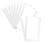 15 sacchetti impermeabili, formato A6, 6 fori, buste trasparenti con chiusura lampo, portadocumenti, raccoglitori per pianificazione, documenti, carte, scuola, ufficio (A6, 15)