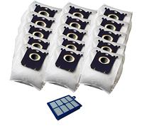 15 sacchetti per aspirapolvere KOMA SB02S Electrolux, AEG, Philips, 1 filtro Hepa HFEX 1