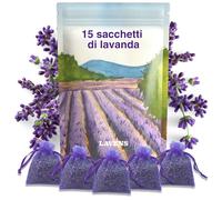 15 sacchetti profumati alla lavanda - Agricoltura famigliare - Bustina profumata per guardaroba, biancheria e ripostiglio. Bustine di lavanda di qualità superiore. Origine Provenza Francia