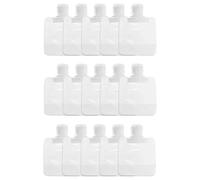 15 sacchetti trasparenti per fluidi da imballaggio, da viaggio, ricaricabili, trasparenti, da viaggio, per articoli da toeletta, lozioni, shampoo, gel doccia (30 ml), borse e custodie