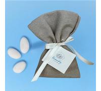 15 Sacchettini Porta Confetti UNICEF (Corda) con bigliettini e Nastri