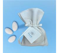 15 Sacchettini Porta Confetti UNICEF (Panna) con bigliettini e Nastri