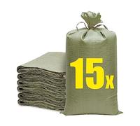 15 sacchi per macerie, sacchi da lavoro in rafia, sacchi da giardino, sacchetti per rifiuti da giardino per la spazzatura e protezione dalle inondazioni