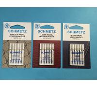 15 Schmetz Nadeln- Pistone Piatto Nadeln- Strtch, Jeans, Pelle Potenza 75- 110
